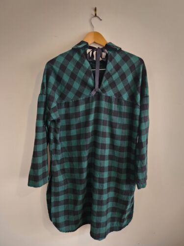 THE LINO LOUNGE Italy Label Green Long Sleeve Flannelette Women TShirt Dress M - Picture 2 of 7