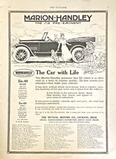 1917 MUTUAL MOTORS  MARION-HANDLEY Vintage Antique Print Ad Automobile Car 9x12"