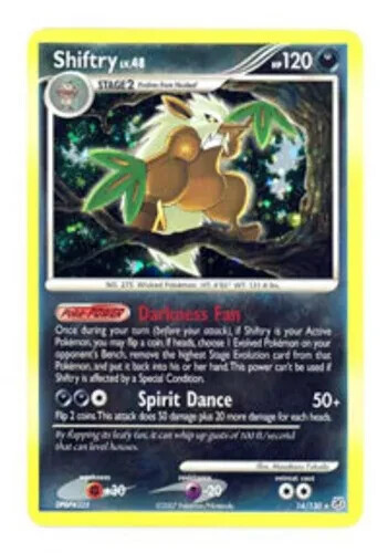 Shiftry - 14/130 - Holo Rare LP, English Pokemon Diamond and Pearl