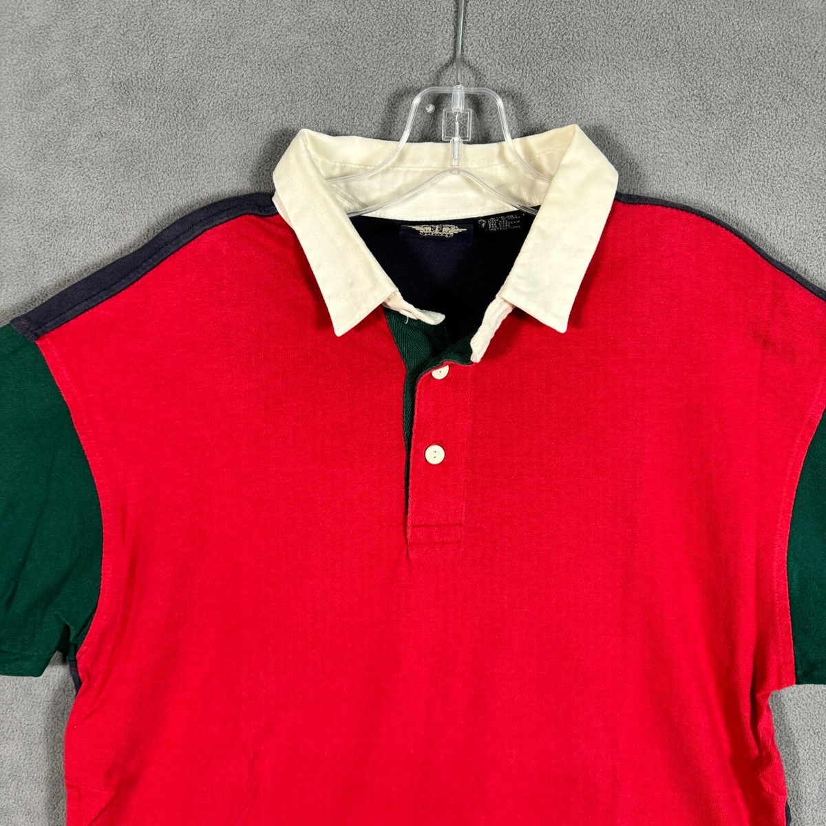 大人気アイテム Polo Rugby Dockers 90s Vintage Shirt Hip block Color L Mens トップス
