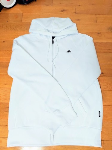 Aeropostale A87 White Full Zip Hoodie Men's M Aeropostale Shirt Aeropostale New - Picture 6 of 12