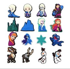 Frozen 16 piece shoe charm set Compatible with Crocs. Elsa, Anna, Olaf, Kristoff
