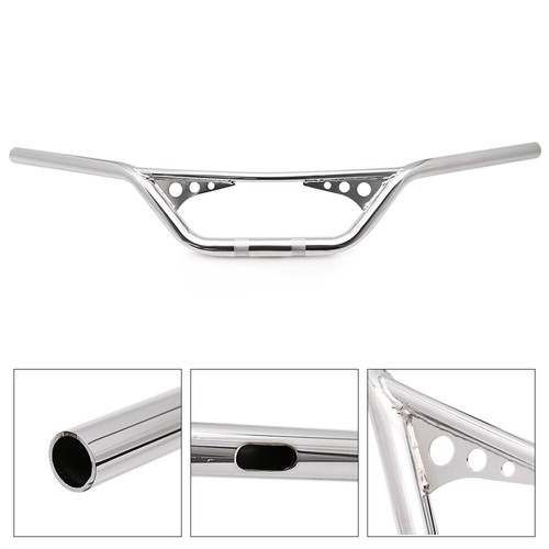 Motorcycle 1'' Handlebar Drag Bar Chrome for Harley Honda Yamaha Kawasaki Suzuki - Picture 8 of 8