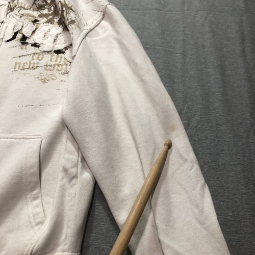 A. Prodigee Sweatshirt Mens Large Full Zip Embroidery Graphic Print Casual Beige - Picture 6 of 11