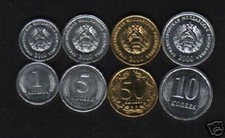 Transnistria 1 5 10 50 Kopeek 2000 x 4 Pcs UNC World Currency Coin Set Ex-USSR