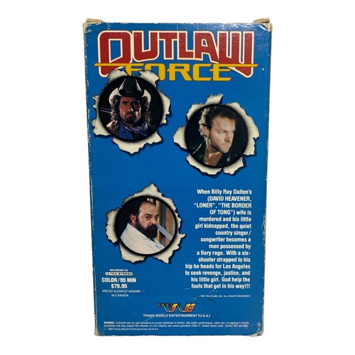 OUTLAW FORCE VHS - Trans World 1987 David Heavener Paul Smith Frank Stallone - Picture 2 of 8
