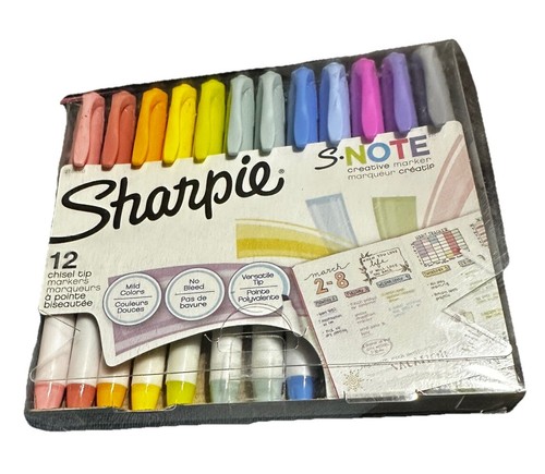 Sharpie Creative Markers, 12 Versatile 2-in-1 Tip Mild Colors No bleed New - Picture 2 of 5