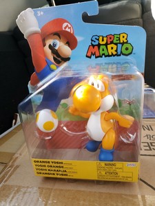 New Wave 21 World Of Nintendo Orange Yoshi 4 Super Mario Jakks Pacific Ebay