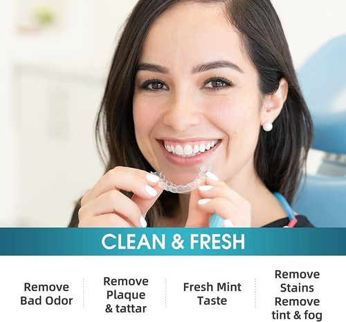 Retainer Brite 96 Tabletten, Mundschutz Zahnersatzreiniger Plaqueentferner - 1 Box - Bild 12 von 13