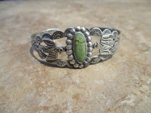 REAL OLD Fred Harvey Era Navajo 900 Coin Silver Turquoise THUNDERBIRD Bracelet | eBay