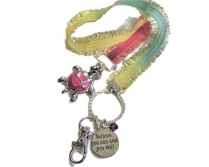 Believe-You-Can-and-You-Will-Turtle-charm-bookmark-Lanyard