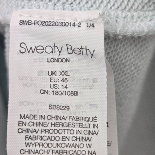 Sweaty Betty Revive Sweatshirt Damen 14 Aqua Blau Schößchen Oversized - Bild 6 von 15