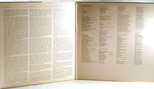 HARMONIA MUNDI 1985 FRANCE Machaut MASS NOTRE DAME CHANSONS Cohen HMC-5122 NM- - Picture 3 of 4