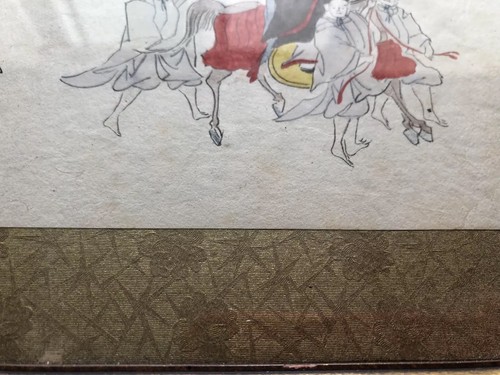 Antique Japanese Original Brush Colors Painting On Paper, Meiji Era, Signed - Picture 5 of 8