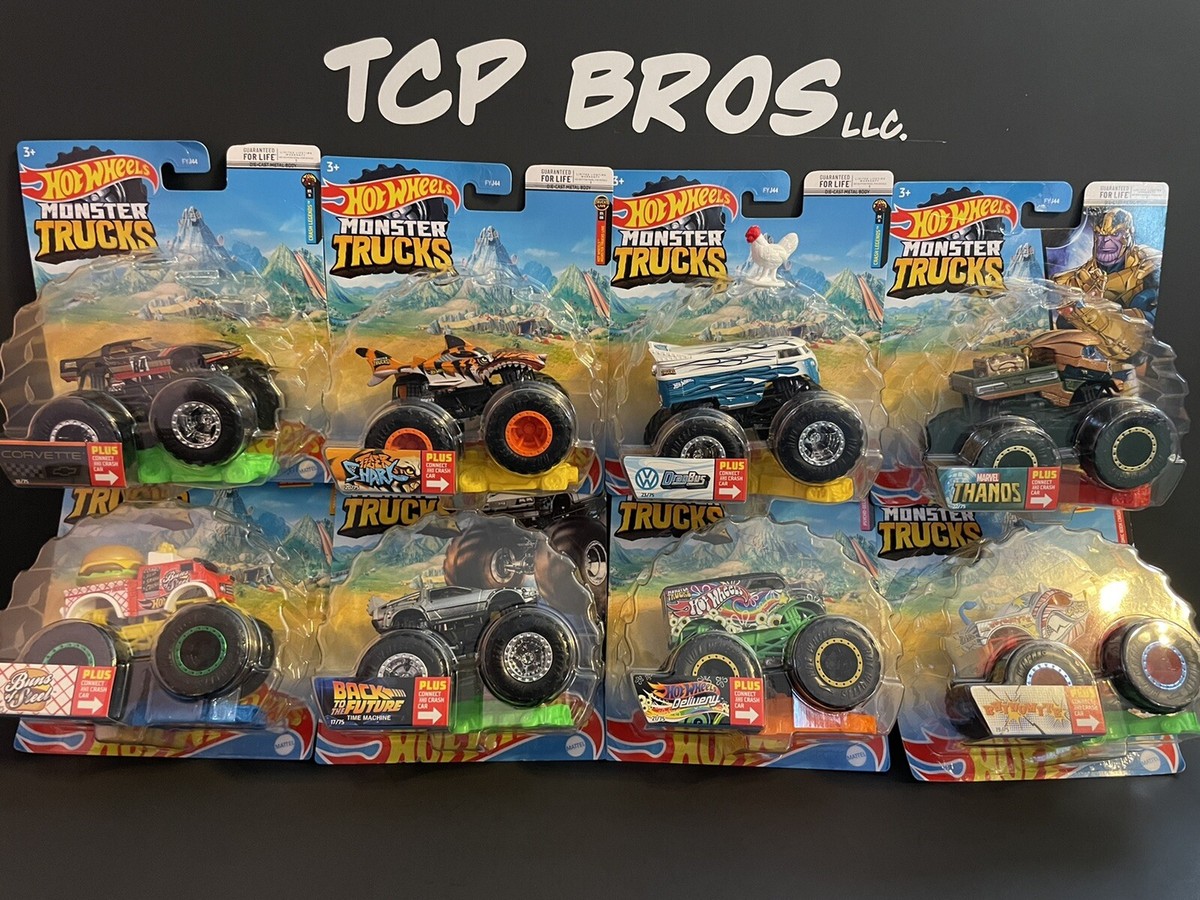 2022 Hot Wheels FYJ44 Monster Trucks 8 Truck Set New Sealed