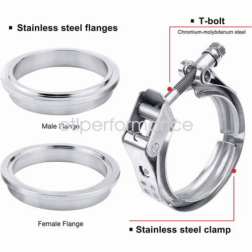 V Band Flange Assembly 4.00" Diameter Application Quick Release Stainless Steel - Picture 4 of 8