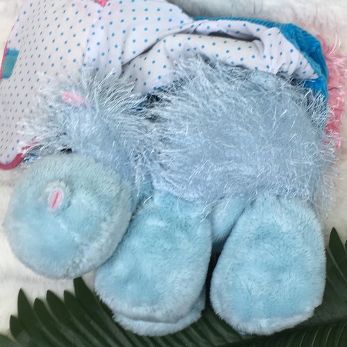Ganz Webkinz Girl Plush Animal Toy Blue Hippo & Carrier Set No Code - Picture 4 of 6