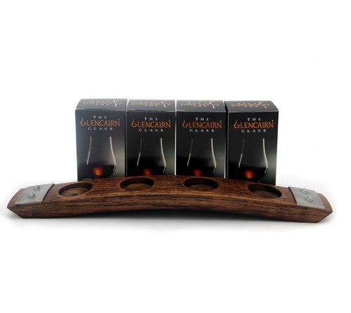 Premium 4 Glass Whiskey Flight, Glencairn Glass holder - Picture 15 of 44