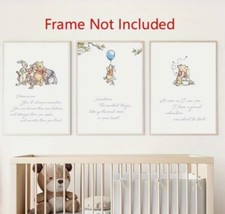 Canvas Posters 3 Modern Art, Winnie The Pooh Quotes Canvas Posters Unframed