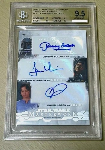 2017 Topps Star Wars Masterwork Triple Auto Fett  Bulloch 6/10 BGS 9.5 10 AUTO - Picture 1 of 2