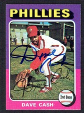 Dave Cash #22 signed autograph auto 1975 Topps MINI Baseball Trading Card