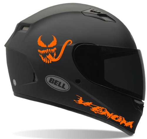 Venom 4pc Motorcycle Helmet decals. Sticker. Honda Suzuki Yamaha ATV  - Picture 11 of 20