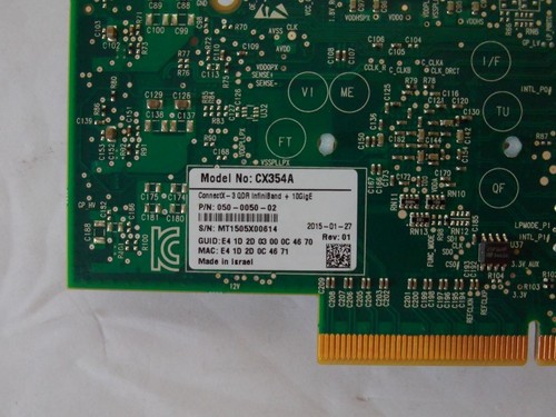 Lot Of 4 Mellanox CX354A ConnectX-3 QDR InfiniBand 10GbE 050-0050- 02 (V799) - Picture 5 of 5