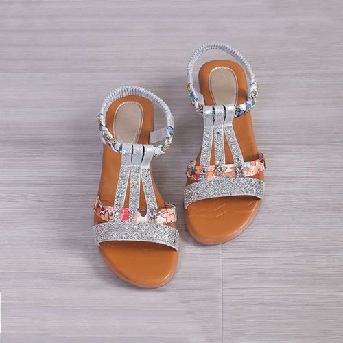 Casual Ladies Flat Low Wedge Sandals Women Summer Beach Strappy Open Toes Shoes - Picture 31 of 71