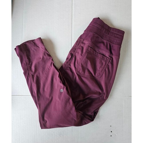 Lululemon Women's Street To Studio Pant II Unlined 28” | Burgundy Size 8 EUC - Picture 2 of 9