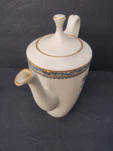 Lenox Autumn Gold Trim Tall COFFEE POT With Lid~Excellent Unused Condition - Picture 4 of 9