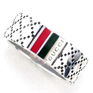 Bague GUCCI Diamantissima argent émaillé 18 taille environ 9,2g livraison gratuite occasion
