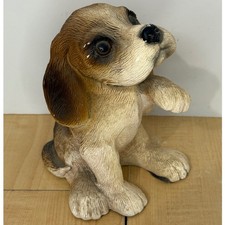 Vintage Beagle Puppy Dog Figurine Resin Statu...