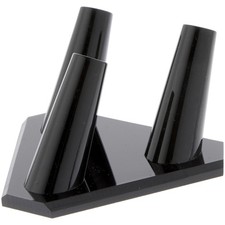 Plymor Black Acrylic Ring Display, 3 on Triangle Base 3.5" W x 3.25" D x 1.75" H