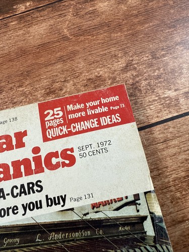 Vintage Popular Mechanics Magazine September 1972 ~ Piano Bar ~ Electric Cars - Picture 2 of 11