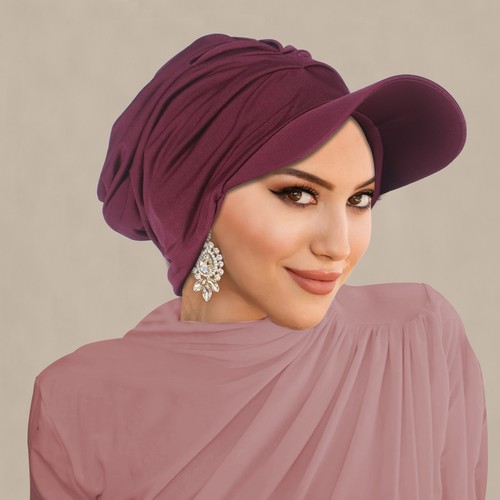 Gorro Turbante Exterior Protección Solar Mujeres Musulmán Hiyab Pañuelo Bufanda Gorra Sombrero - Imagen 4 de 28