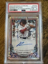 2024 Bowman Sterling Prospect Auto Roman Anthony Wave Refractor /125 PSA 10
