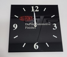 Vintage Dupont Automotive Finishes Paint Advertising Clock 12 Square