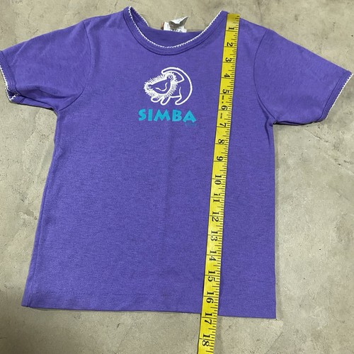 RARE Vintage 90s Disney The Lion King Simba Made In USA Purple T Shirt Girls 5/6 - Picture 8 of 8