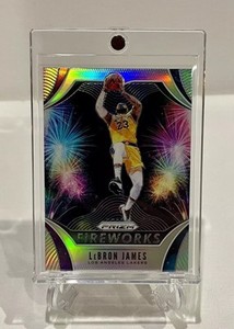 LeBron James 2019-20 Prizm Fireworks #2 Silver Prizm