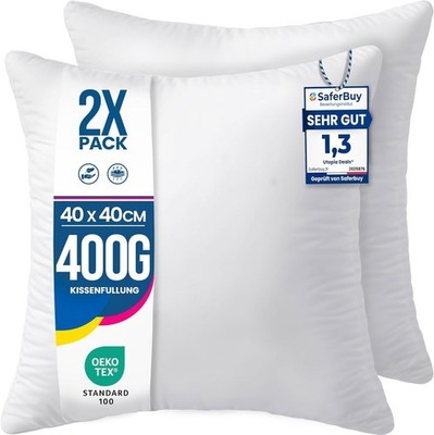 Utopia Bedding 2Er Set Kissenfüllung 40 X 40 Cm, Innenkissen Füllkissen Kopfkiss