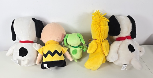 NWT- QTY 5 Peanuts Gang Snoopy Charlie Brown Woodstock Stuffed Plush Kohls Cares - Picture 2 of 6
