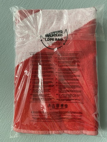adidas Handtuch Badetuch, rot / weiß 140 cm x 70 cm, Gr. L, FJ4771 / Q3 - Bild 3 von 3