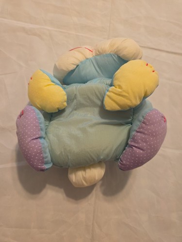 Vintage 80’s Nylon Easter Basket Green Bunny Rabbit Puffalumps Stuffed Animal - Picture 2 of 8