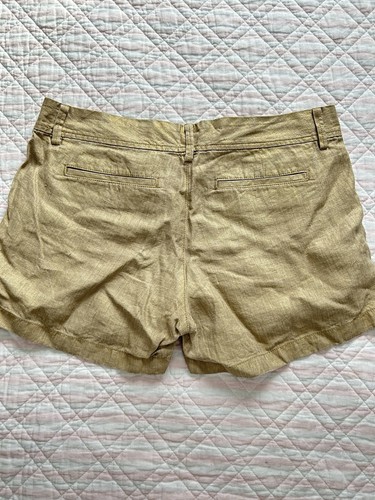 Lilly Pulitzer Callahan Short Golden Bronz Shimmer Sz 1 0 100% Linen Pockets - Bild 3 von 4