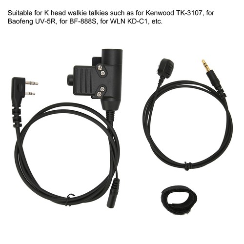 U94 Finger Mic Ptt High Strength Clear Hands Free U94 Ptt Adapter For Kenwoo SPC - Zdjęcie 10 z 12
