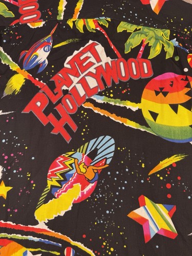 VTG JAMS WORLD Planet Hollywood All Over Print Men’s Size L Button Up Shirt EUC - Picture 8 of 8