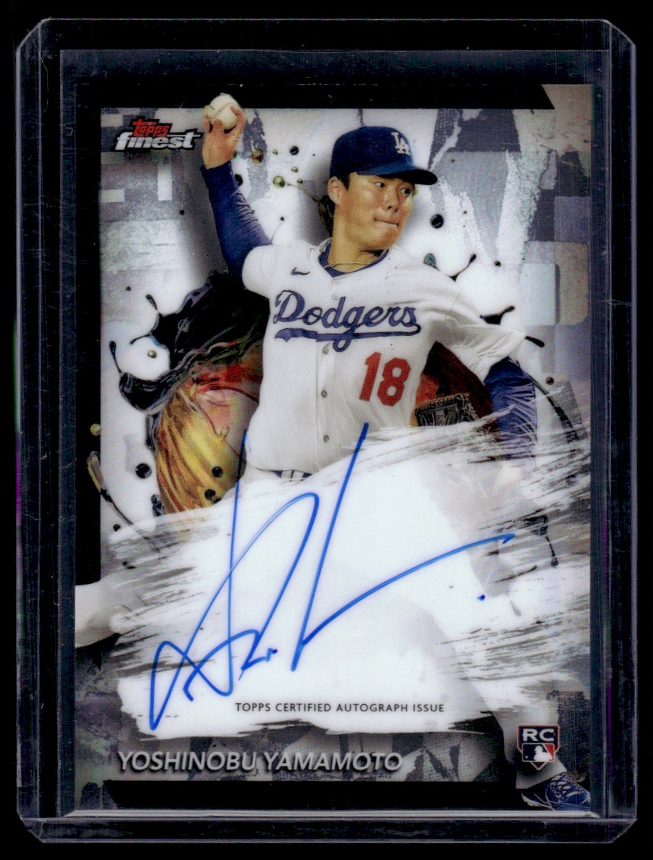 2024 Finest Autographs Yoshinobu Yamamoto RC Auto Los Angeles Dodgers #FA-YY