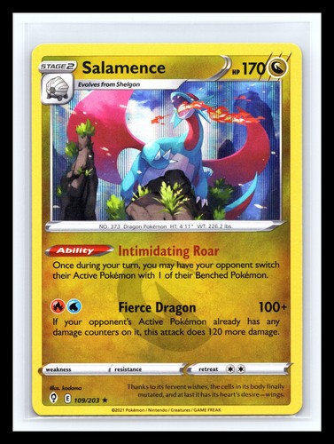 💥 Salamence # 40/105 Evolving Skies HOLO Pokemon TCG 2021