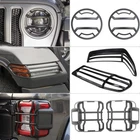 6-PACK Headlight Wheel Eyebrow Taillight Guards Trim For Jeep Wrangler JL 2018+