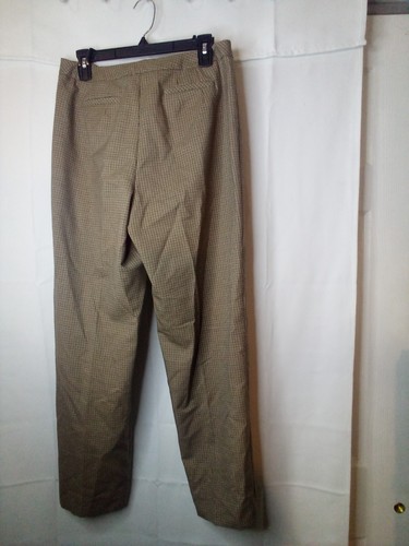Pantalones Talbots Mujer 10 Clásicos Marrón A Cuadros - Imagen 10 de 14